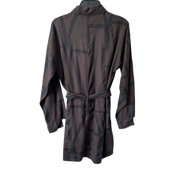 NWT SKFK Izua Black Brown Button Front Belted Mini Dress Size 6 Reg. $119 - Picture 5 of 12